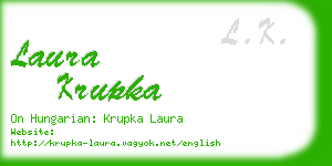 laura krupka business card